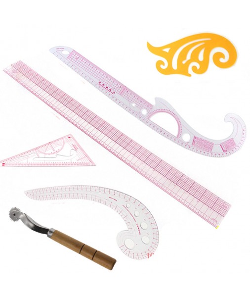 5 Style Tailor Clear Sewing Ruler Comma Line Grading French Curve Measure Hand Tools