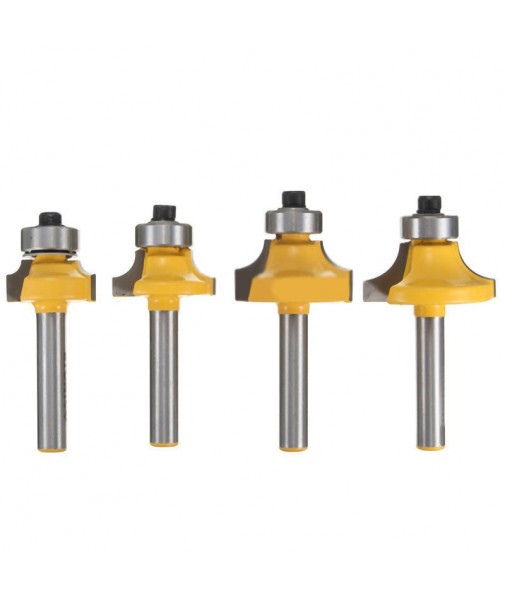 4pcs 1/4 Inch Router Bit Set Shank Tungsten Carbide Router Bit Rotary Tool